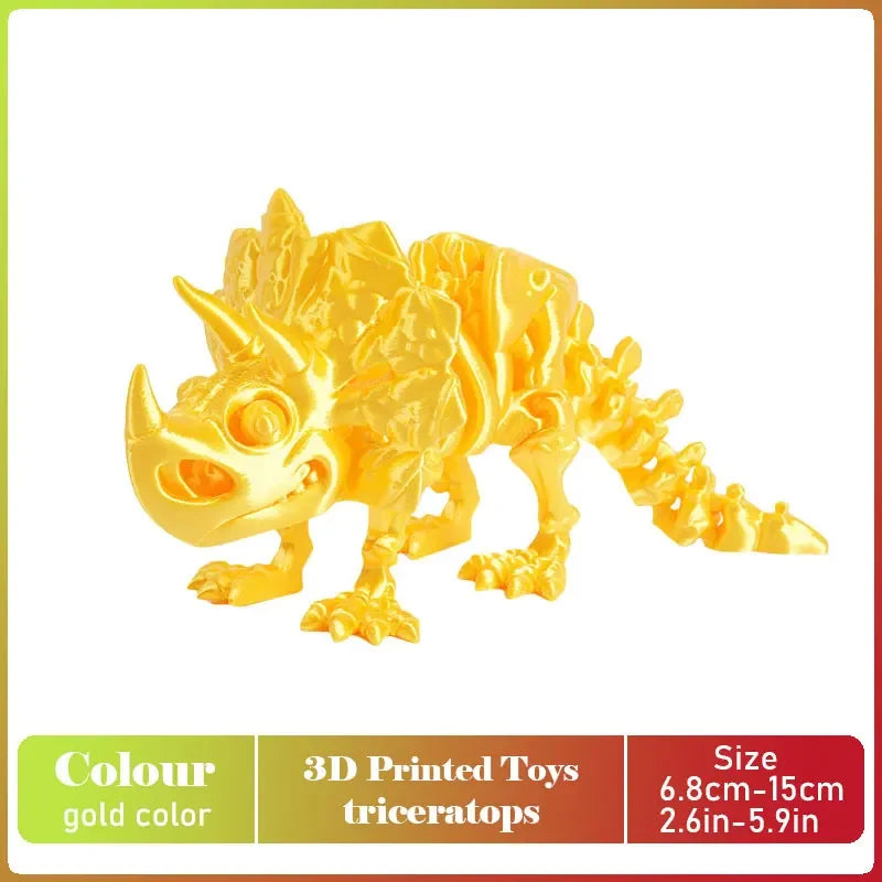 3D Printed Tyrannosaurus Rex Realistic Dinosaur Model Jointed Full Movable Birthday Gift Realistic Animals Decorative Desktop