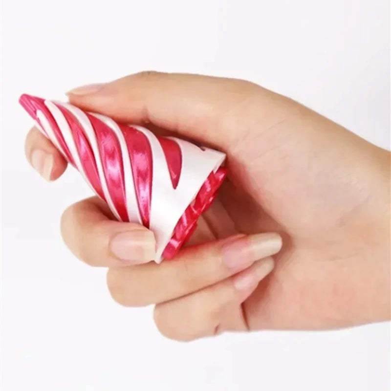 3D Printed Spiral Cone Pyramid Passthrough Sculpture Pass Through Pyramid Toy Mini Vortex Thread illusion Cone Spiral Ornaments