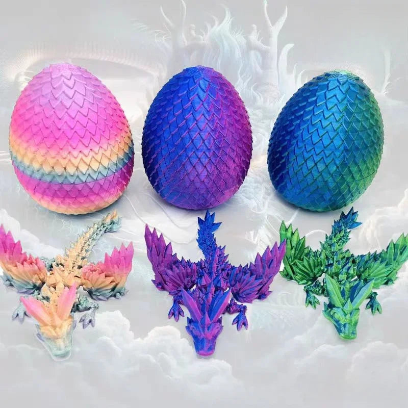 3D Printed Dragon Ornament Desktop Ornament 3d Printed Animals Home Office Craft Printed Figures Christmas Gifts