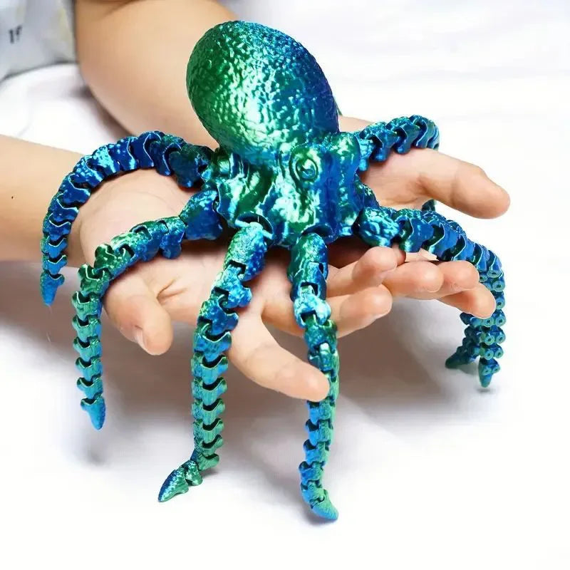 3D Printed Octopus Ornament Creative Animal Landscape Decorations Simulated Octopus Desktop Home Model Party Children's Gift