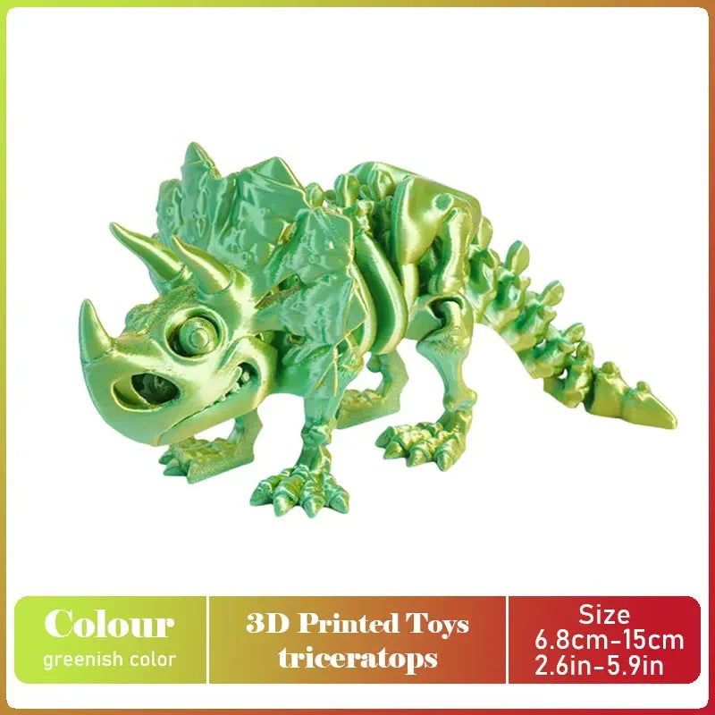 3D Printed Tyrannosaurus Rex Realistic Dinosaur Model Jointed Full Movable Birthday Gift Realistic Animals Decorative Desktop
