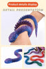 Snake Toy 3D Printed Viper Toy Gem Eye Joints Movable Figure Landscaping Ornaments Office Decoration Home Decorations Decor Toys