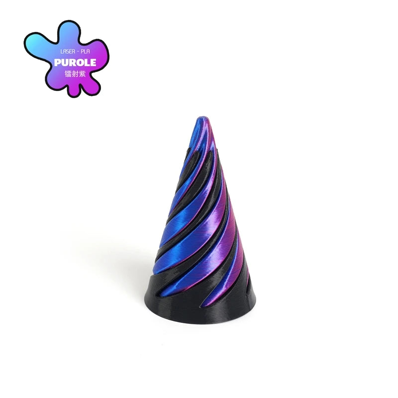 3D Printed Spiral Cone Pyramid Passthrough Sculpture Pass Through Pyramid Toy Mini Vortex Thread illusion Cone Spiral Ornaments