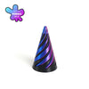 3D Printed Spiral Cone Pyramid Passthrough Sculpture Pass Through Pyramid Toy Mini Vortex Thread illusion Cone Spiral Ornaments