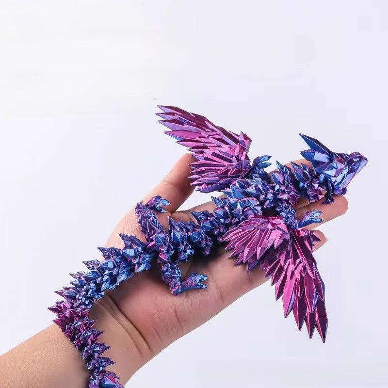 3D Printed Dragon Ornament Desktop Ornament 3d Printed Animals Home Office Craft Printed Figures Christmas Gifts