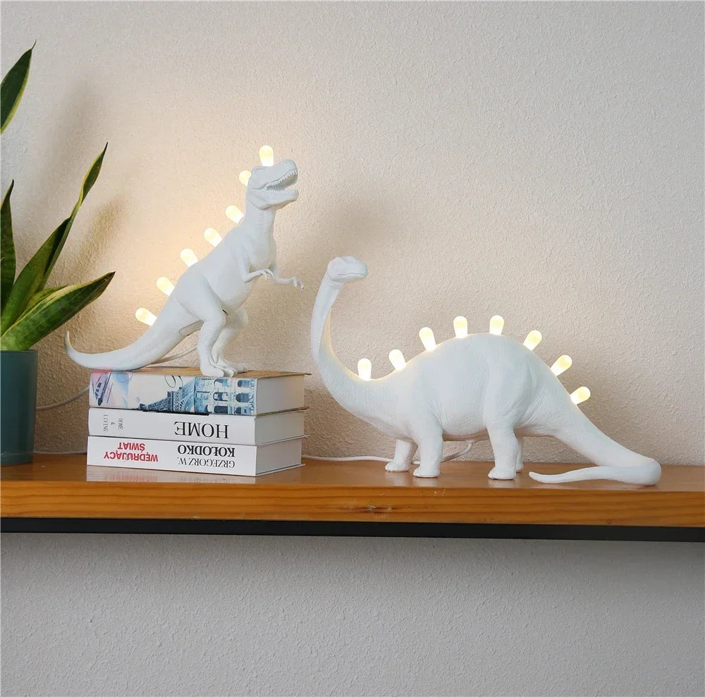 Modern JURASSIC Dinosaur Table Lamps Creative Animal Resin Lamp for Bedroom Home Lamp Cartoon Art Decor Room Decor Lights