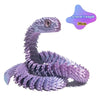Snake Toy 3D Printed Viper Toy Gem Eye Joints Movable Figure Landscaping Ornaments Office Decoration Home Decorations Decor Toys