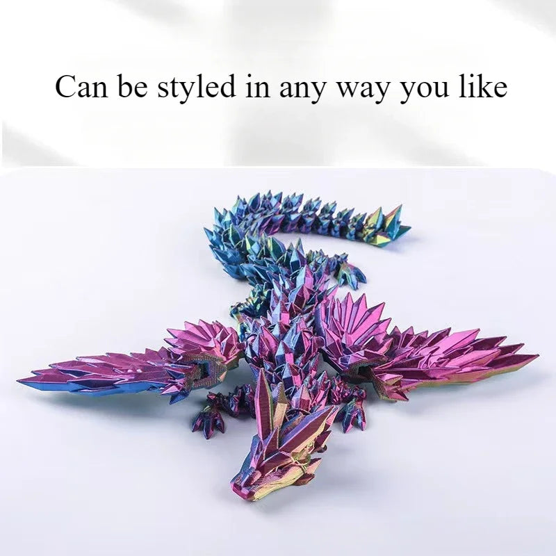 3D Printed Dragon Ornament Desktop Ornament 3d Printed Animals Home Office Craft Printed Figures Christmas Gifts