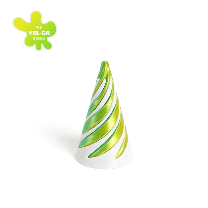 3D Printed Spiral Cone Pyramid Passthrough Sculpture Pass Through Pyramid Toy Mini Vortex Thread illusion Cone Spiral Ornaments