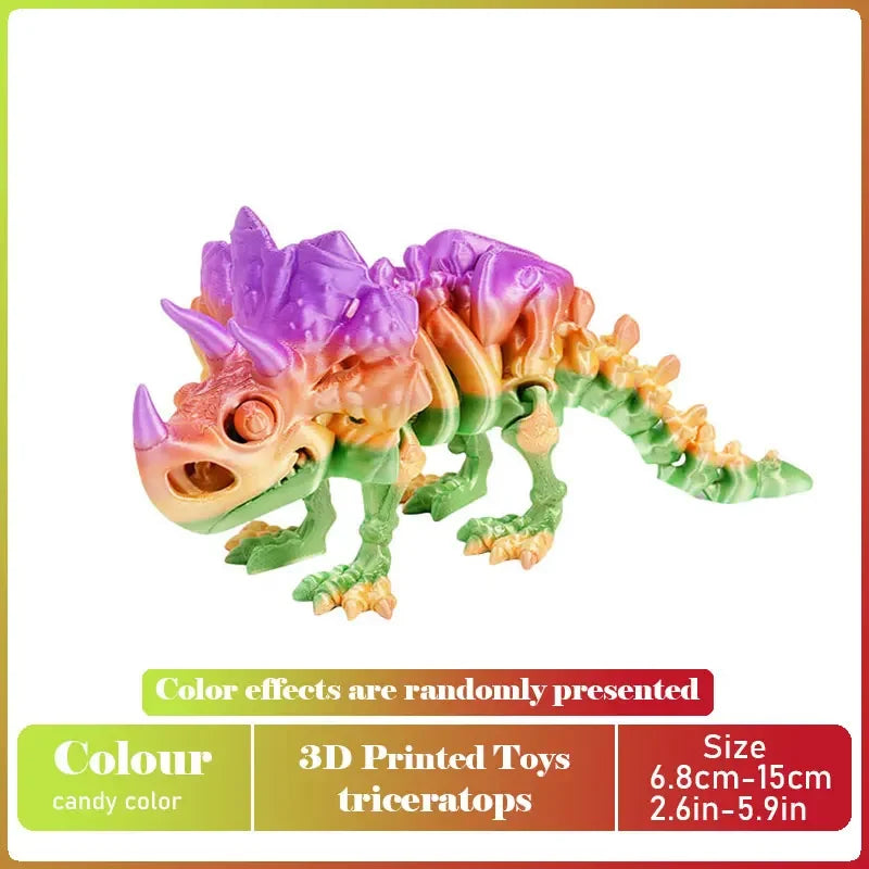 3D Printed Tyrannosaurus Rex Realistic Dinosaur Model Jointed Full Movable Birthday Gift Realistic Animals Decorative Desktop