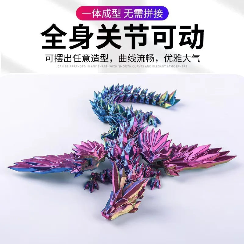 3D Printed Dragon Ornament Desktop Ornament 3d Printed Animals Home Office Craft Printed Figures Christmas Gifts