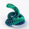 Snake Toy 3D Printed Viper Toy Gem Eye Joints Movable Figure Landscaping Ornaments Office Decoration Home Decorations Decor Toys