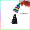 3D Printed Spiral Cone Pyramid Passthrough Sculpture Pass Through Pyramid Toy Mini Vortex Thread illusion Cone Spiral Ornaments