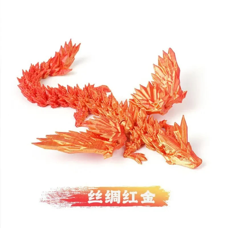 3D Printed Dragon Ornament Desktop Ornament 3d Printed Animals Home Office Craft Printed Figures Christmas Gifts