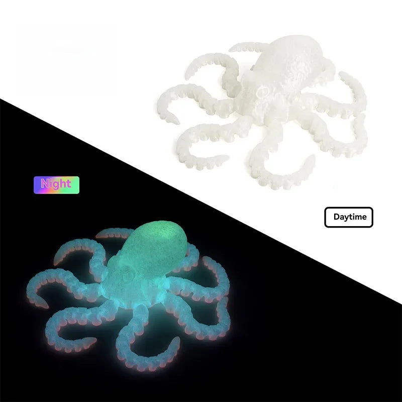 3D Printed Octopus Ornament Creative Animal Landscape Decorations Simulated Octopus Desktop Home Model Party Children's Gift
