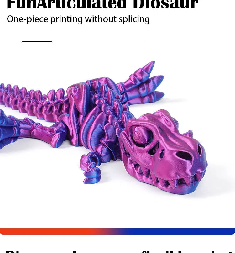 3D Printed Tyrannosaurus Rex Realistic Dinosaur Model Jointed Full Movable Birthday Gift Realistic Animals Decorative Desktop
