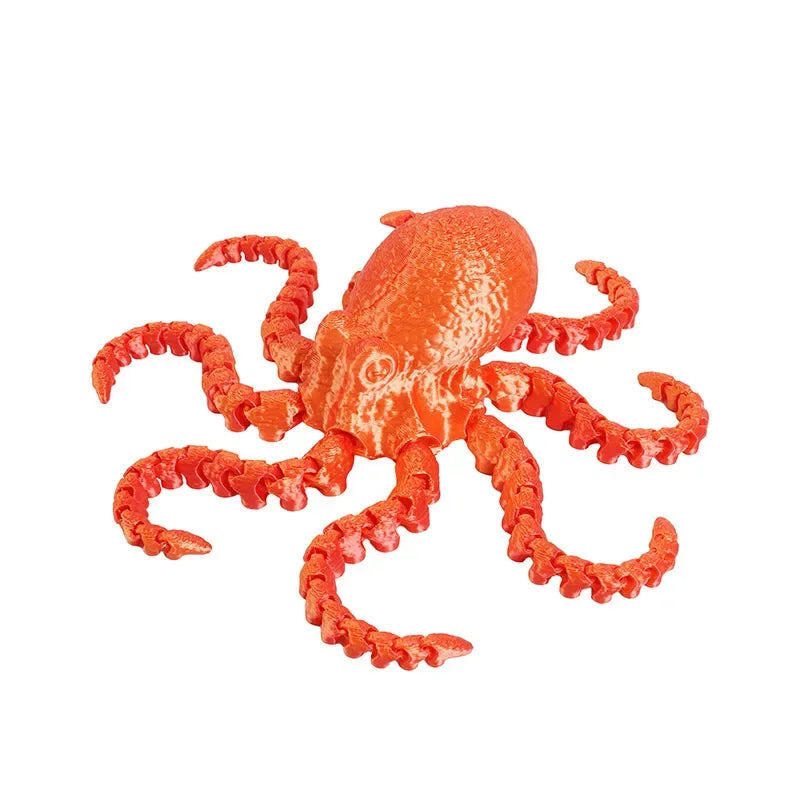 3D Printed Octopus Ornament Creative Animal Landscape Decorations Simulated Octopus Desktop Home Model Party Children's Gift