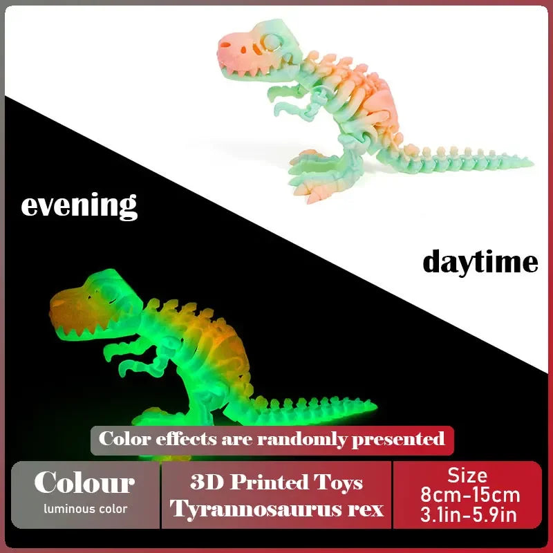 3D Printed Tyrannosaurus Rex Realistic Dinosaur Model Jointed Full Movable Birthday Gift Realistic Animals Decorative Desktop