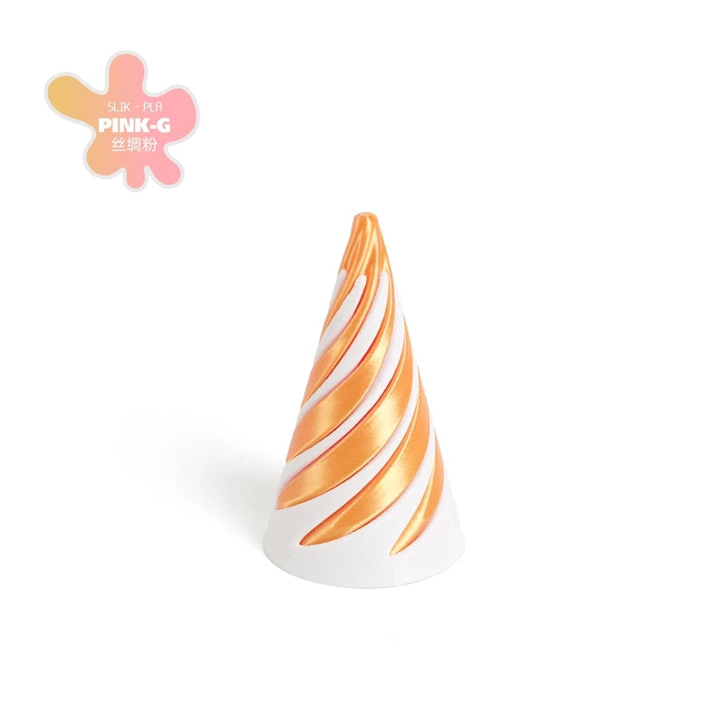 3D Printed Spiral Cone Pyramid Passthrough Sculpture Pass Through Pyramid Toy Mini Vortex Thread illusion Cone Spiral Ornaments